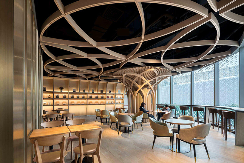 'reading mi' is a concept bookstore for reading and social activities in foshan, china