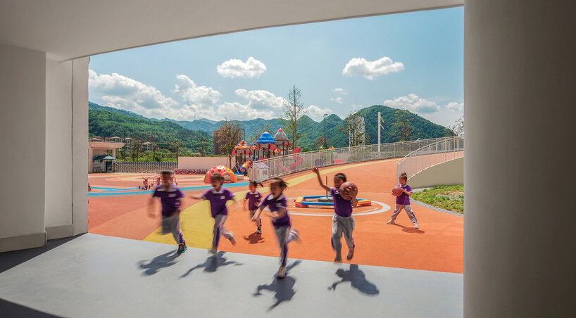shaped like an infinity symbol, the 'pingli no.3 kindergarten' fosters endless exploration