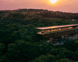 perched on an awaji island ridge, shigeru ban's zenbo seinei wellness retreat opens its doors