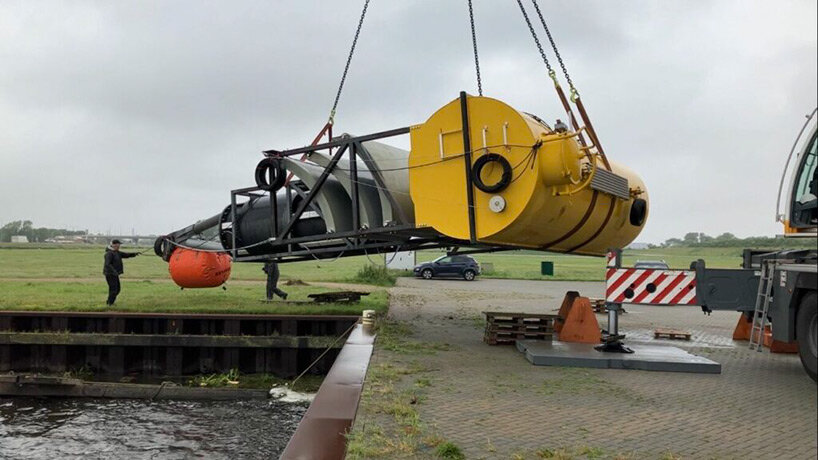 sustainable power company slow mill installs first floating tidal turbine in the netherlands