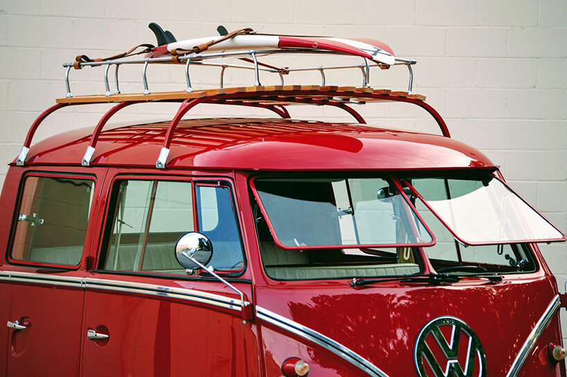 1962 volkswagen type 2 double cab transporter gets a glowing makeover