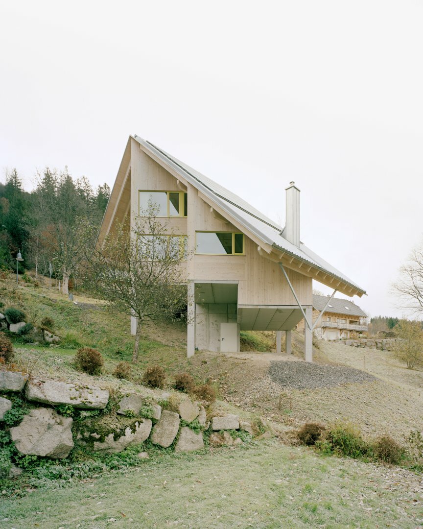 playful 'spatial situations' form wooden vacation house in germany's black forest