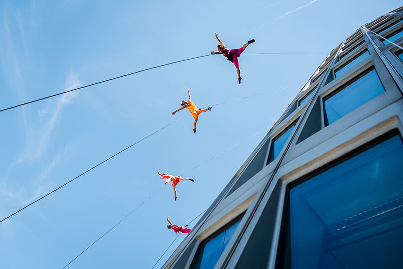 BANDALOOP vertical dancers celebrate BMW headquarters' 50th birthday