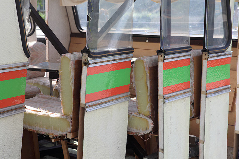 baptiste debombourg's sliced-up caravan oscillates between demolition and transformation