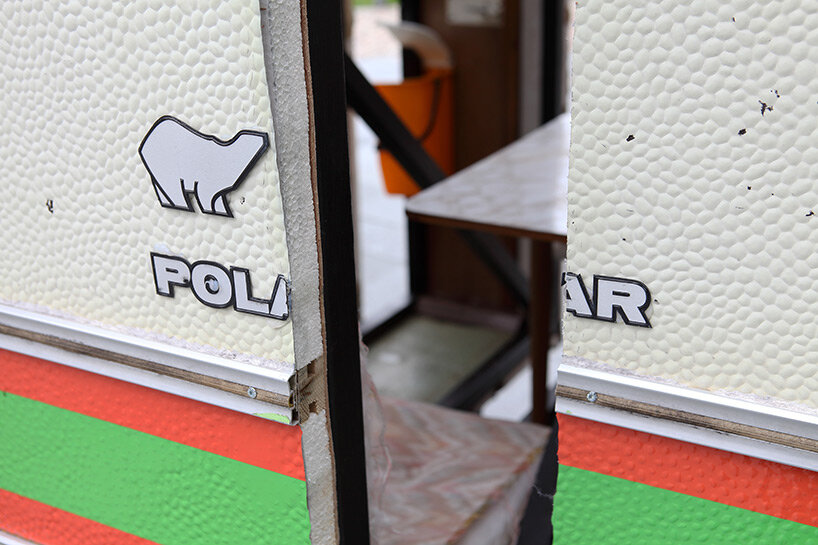baptiste debombourg's sliced-up caravan oscillates between demolition and transformation