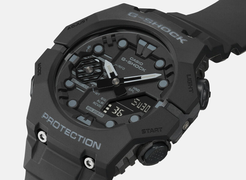 smartwatch casio G-SHOCK GA-B001 features built-in bluetooth & integrated bezels & band