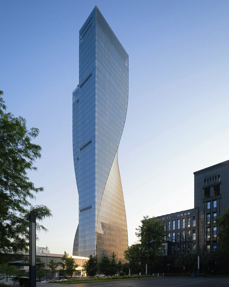 Aedas looks to northern lights for graceful, twisting chongqing tower