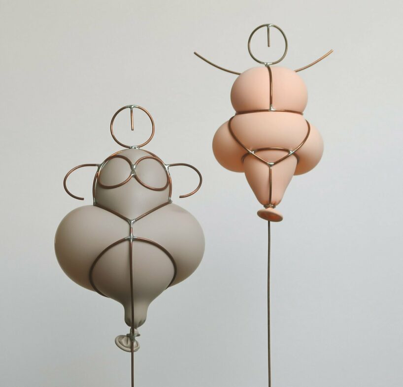 contemporary latex and copper sculptures by reddish studio reinterpret prehistoric venus figurines