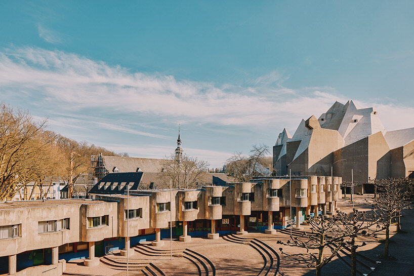 david altrath captures brutalist 'mariendom' church with crystal-like roof in neviges, germany