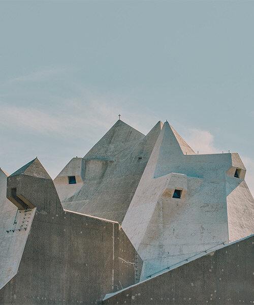 david altrath captures brutalist 'mariendom' church with crystal-like roof in neviges, germany