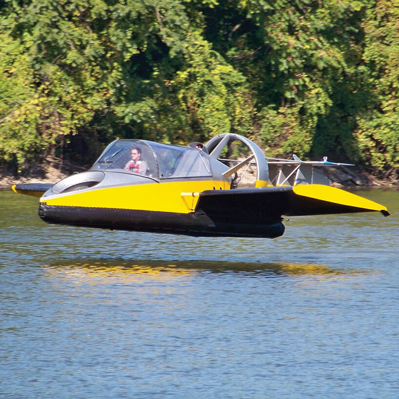 hammacher schlemmer's flying hovercraft can glide 6 meters above water at 113 km/h