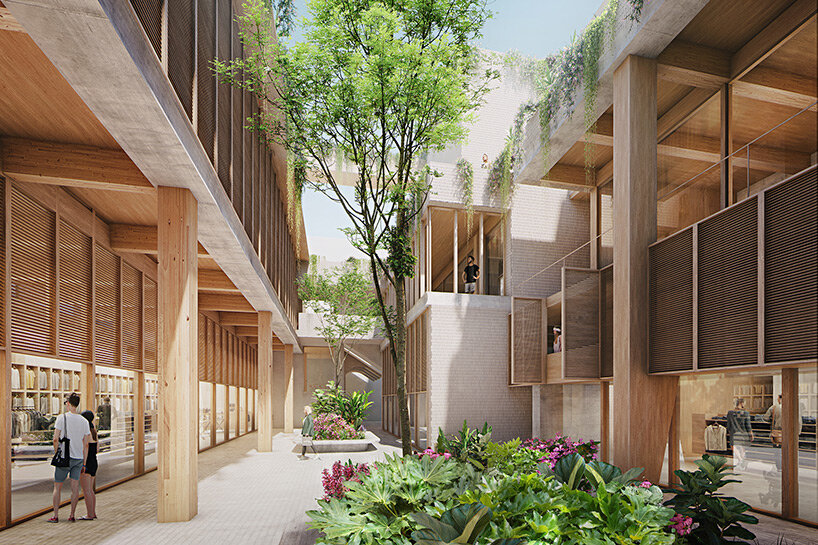 herzog & de meuron weaves a mixed-use timber development into Austin's existing street frontage