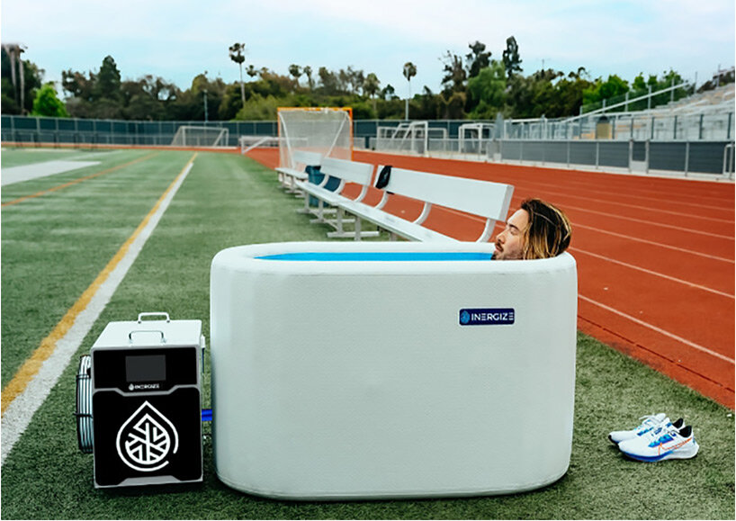 portable 'inergize' plunge tub allows you to take cold therapy with you wherever you go