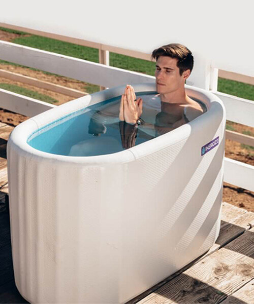 portable 'inergize' plunge tub allows you to take cold therapy with you wherever you go