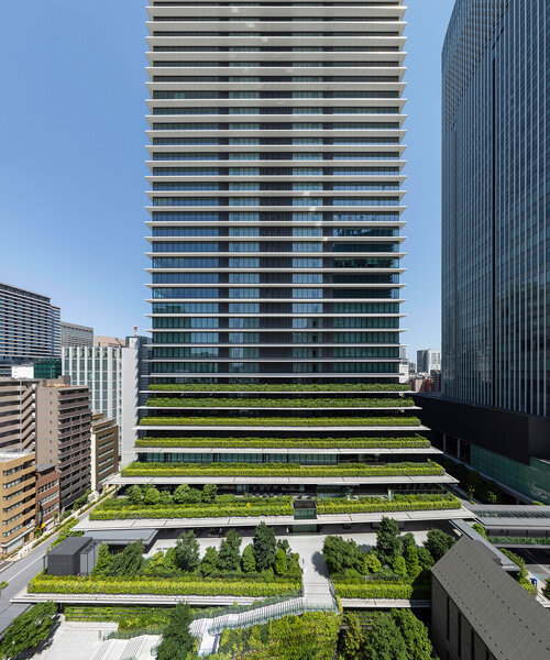 ingenhoven architects completes 'vertical garden city' with two towers in tokyo