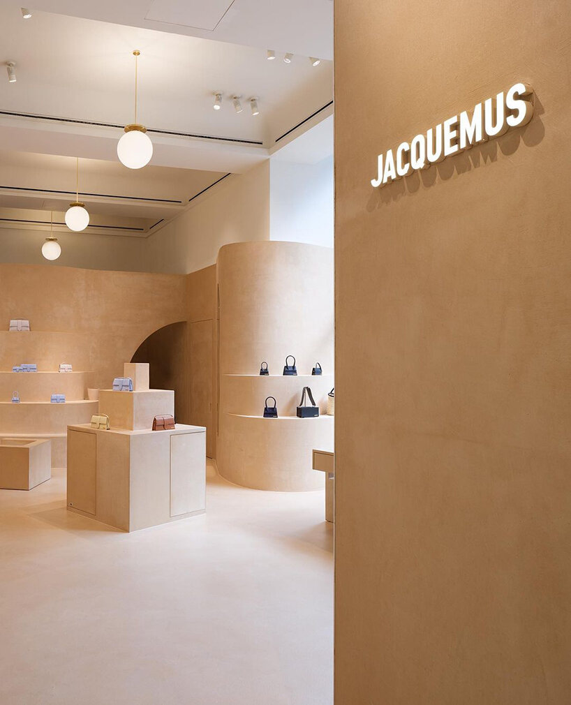 jacquemus' shop-in-shop at selfridges by OMA/AMO is clad in soothing terracruda clay