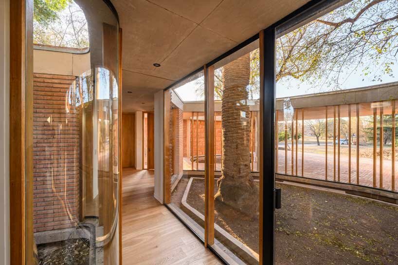 las marías house winds around profuse tree vegetation in cordoba city, argentina