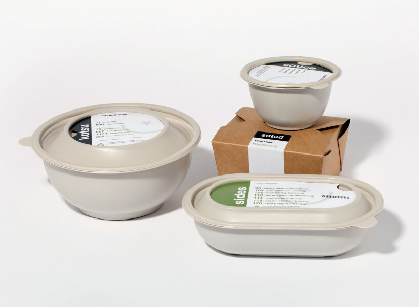 nude-colored wagamama bowls are downsized to reduce air space and retain food warmth