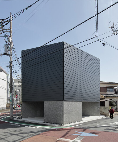 S design farm wraps pentagon-shaped house in tokyo with windowless facades