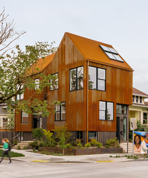 hybrid architects' oak & alder dwelling elevates multi-family housing in seattle