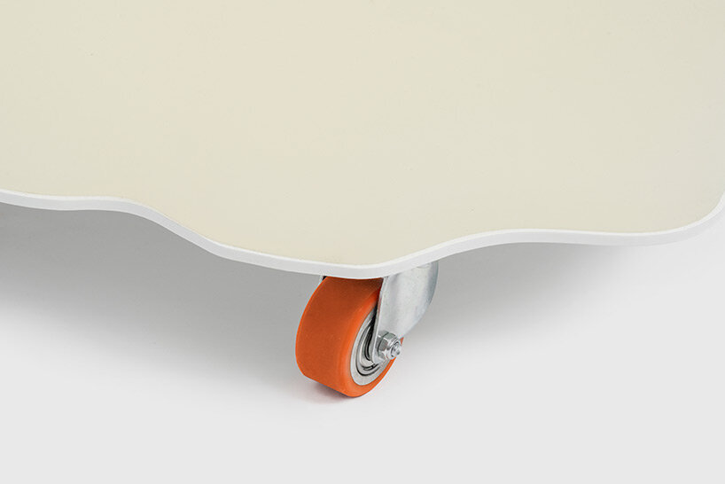 objects of common interest's glossy metamorphic rock stool sparkles brilliantly in the light