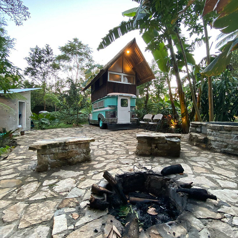 filipino designer converts old jeepney into two-story campervan home