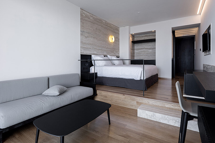 seven pedrali-dressed projects roam the seas from greece to dubai