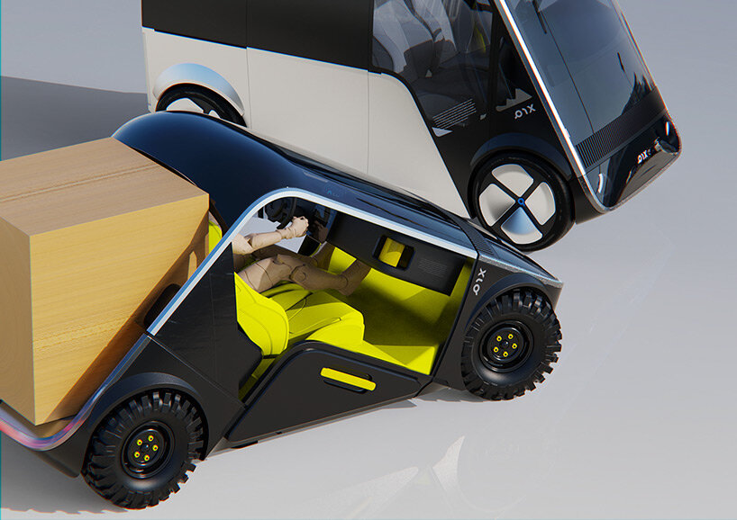 boomerang-shaped body & off-road capabilities define artem smirnov's EV concept