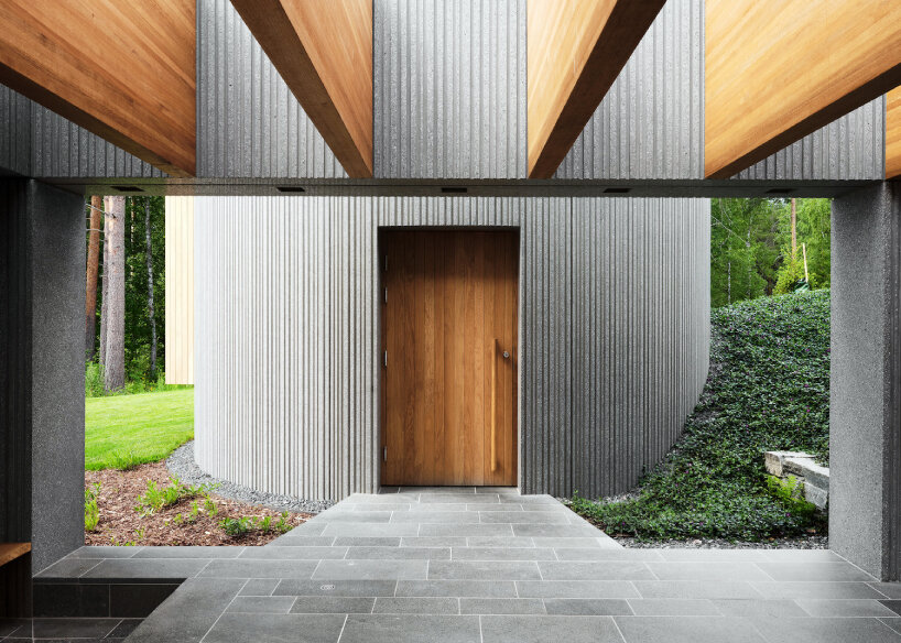 serlachius museums’ art sauna bonds concrete, stone, & wood for sauna culture in finland