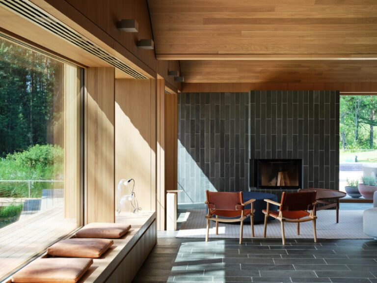 serlachius museums’ art sauna bonds concrete, stone, & wood for sauna