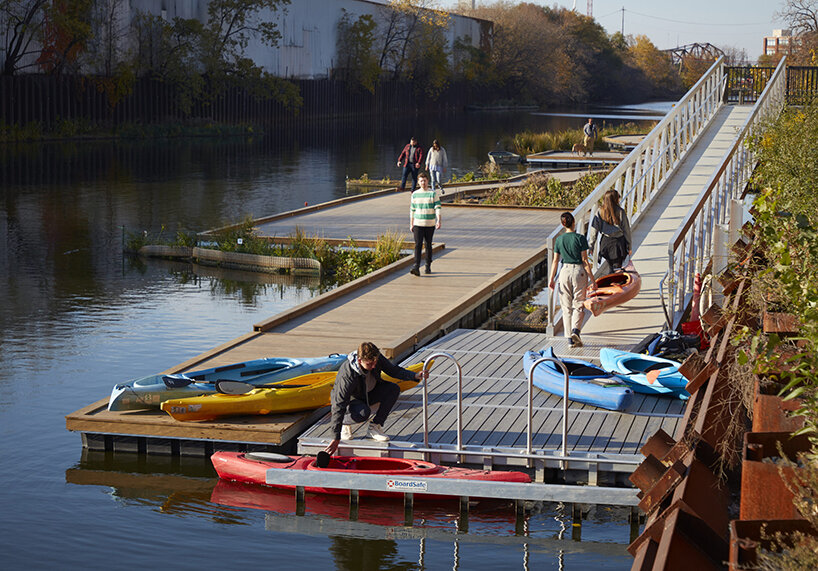 SOM and Urban Rivers are building a floating eco-park that winds through the Chicago River