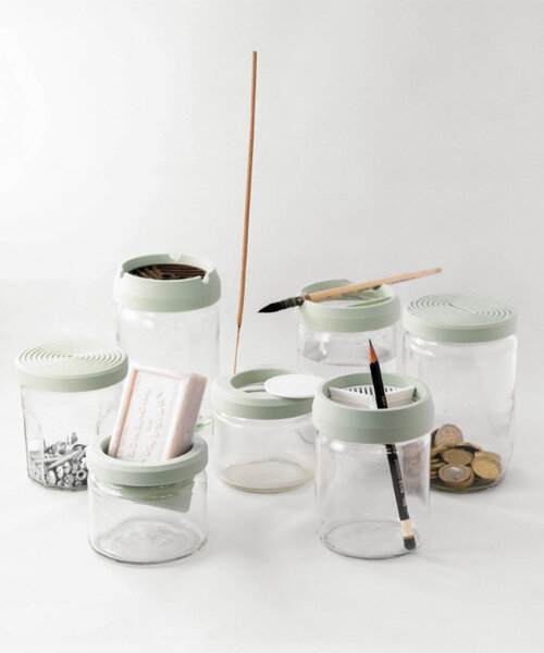 extrude.studio upcycles glass jars into multifunctional object holders