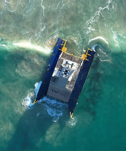 floating blowhole generator converts ocean wave energy into zero-emissions electricity