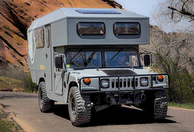 wolf rigs transforms military hummer H1 into overland comfort castle 'patton'