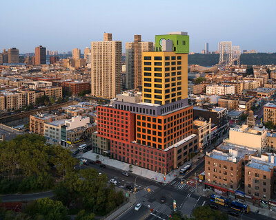 MVRDV completes radio hotel as a colorful 'vertical village' in new york