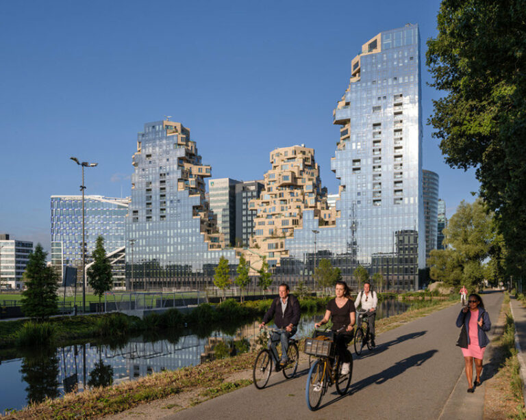 MVRDV unveils the valley, a trio of 'crumbling' towers in amsterdam