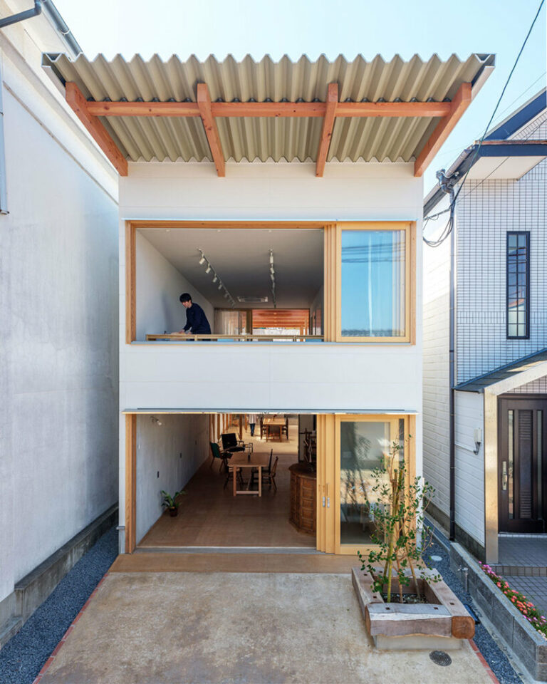 'ACB living' shared office space by lighthouse in nagasaki, japan