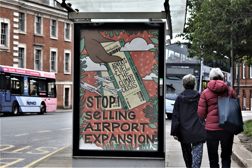 activists' scathing ads target airlines over their climate impact