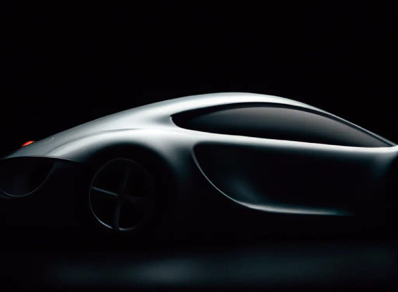 AI produced concept 'apple car' from description 'minimalist sports car inspired by macbook'