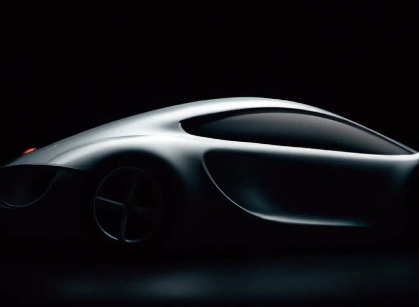 AI produced concept ‘apple car’ from description ‘minimalist sports car inspired by macbook’