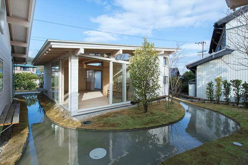 small streams swivel around studio velocity's awazuku house in japan