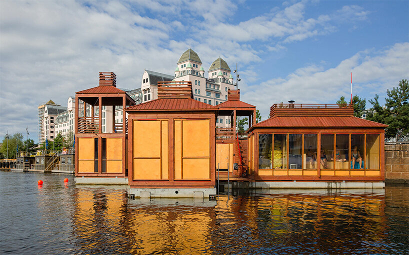 borhaven arkitekter's two-sauna facility in oslo recalls 19th-century bathhouse