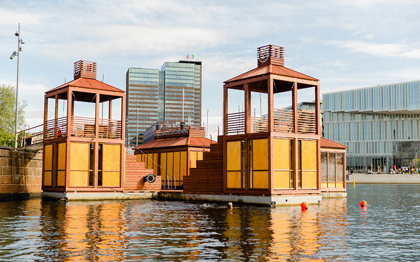 borhaven arkitekter's two-sauna facility in oslo recalls 19th-century bathhouse