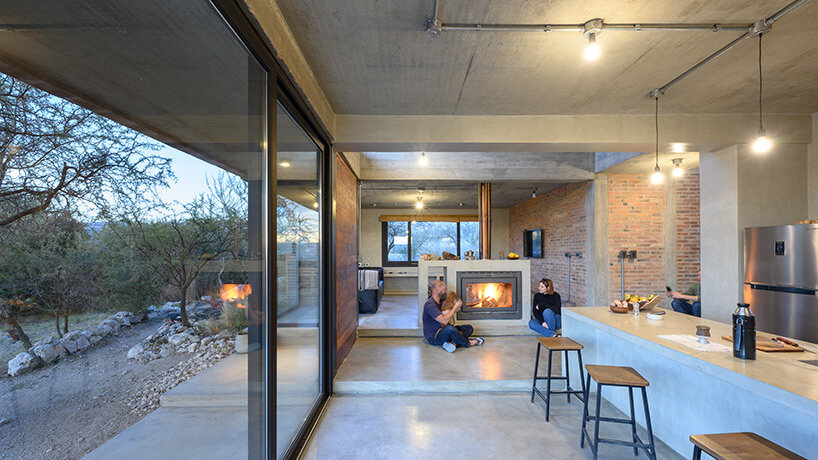 locally made bricks form energy efficient artist residence by loma arquitectos in argentina