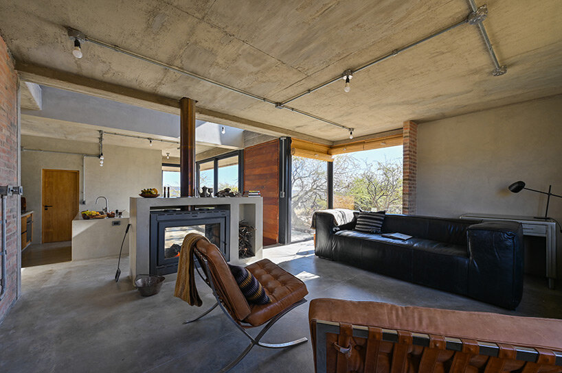 locally made bricks form energy efficient artist residence by loma arquitectos in argentina