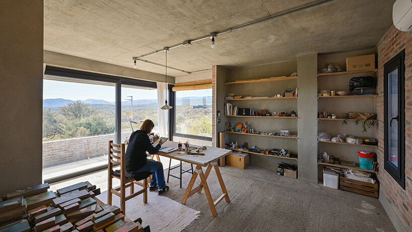 locally made bricks form energy efficient artist residence by loma arquitectos in argentina