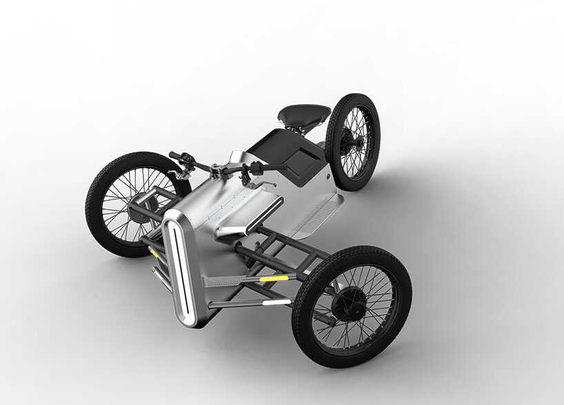 the 'e-trike revolution' by andre fangueiro takes cues from classic car racers