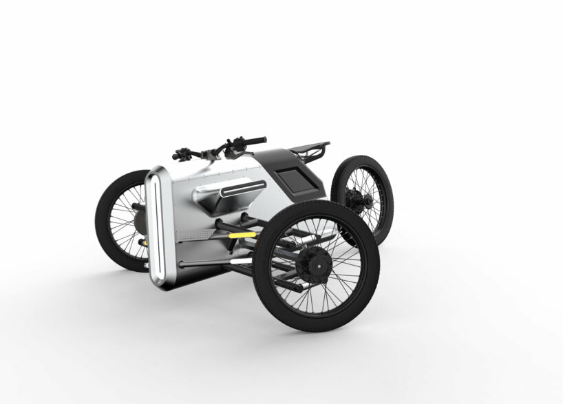 the 'e-trike revolution' by andre fangueiro takes cues from classic car racers