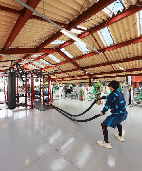 sugawaradaisuke enlivens japanese town with biophilic, semi-outdoor gym