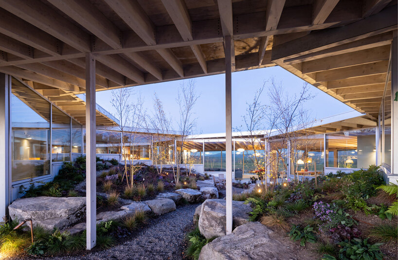 NO ARCHITECTURE organizes flower house as six overlapping pavilions in the berkshires